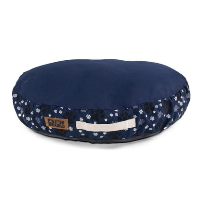 Round Cushion Mattress Cover - Ensign Blue