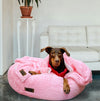 Anxiety-Relieving Donut Bed for Cats & Dogs with Free Reversible Blanket