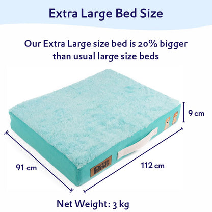 Orthopedic Memory Foam Mattress Bed Cover - Turquoise