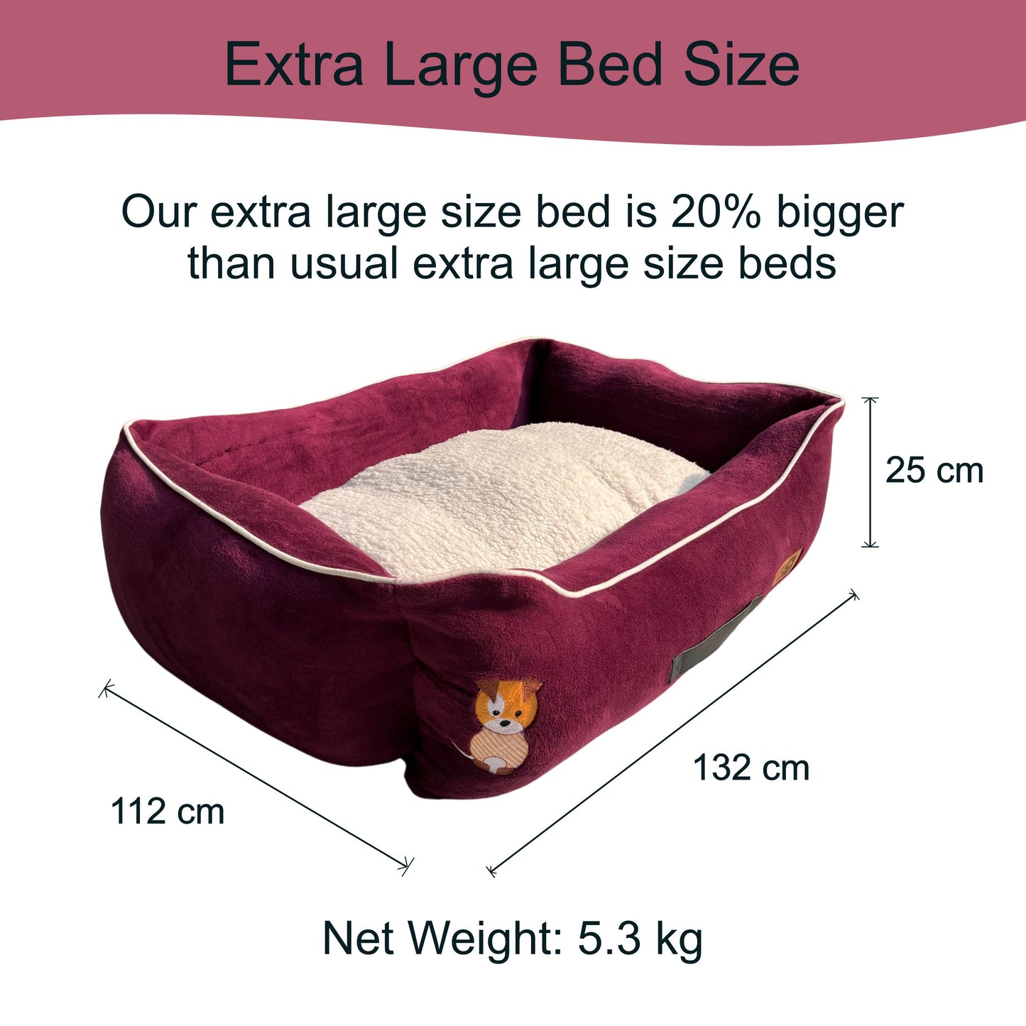 Luxury Lounger Bed - Mulled Wine