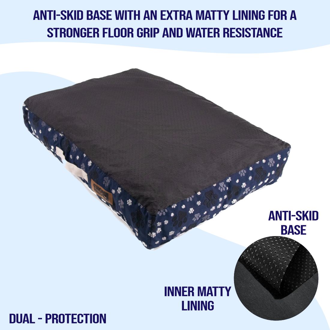 Waterproof Mattress Bed Cover - Ensign Blue