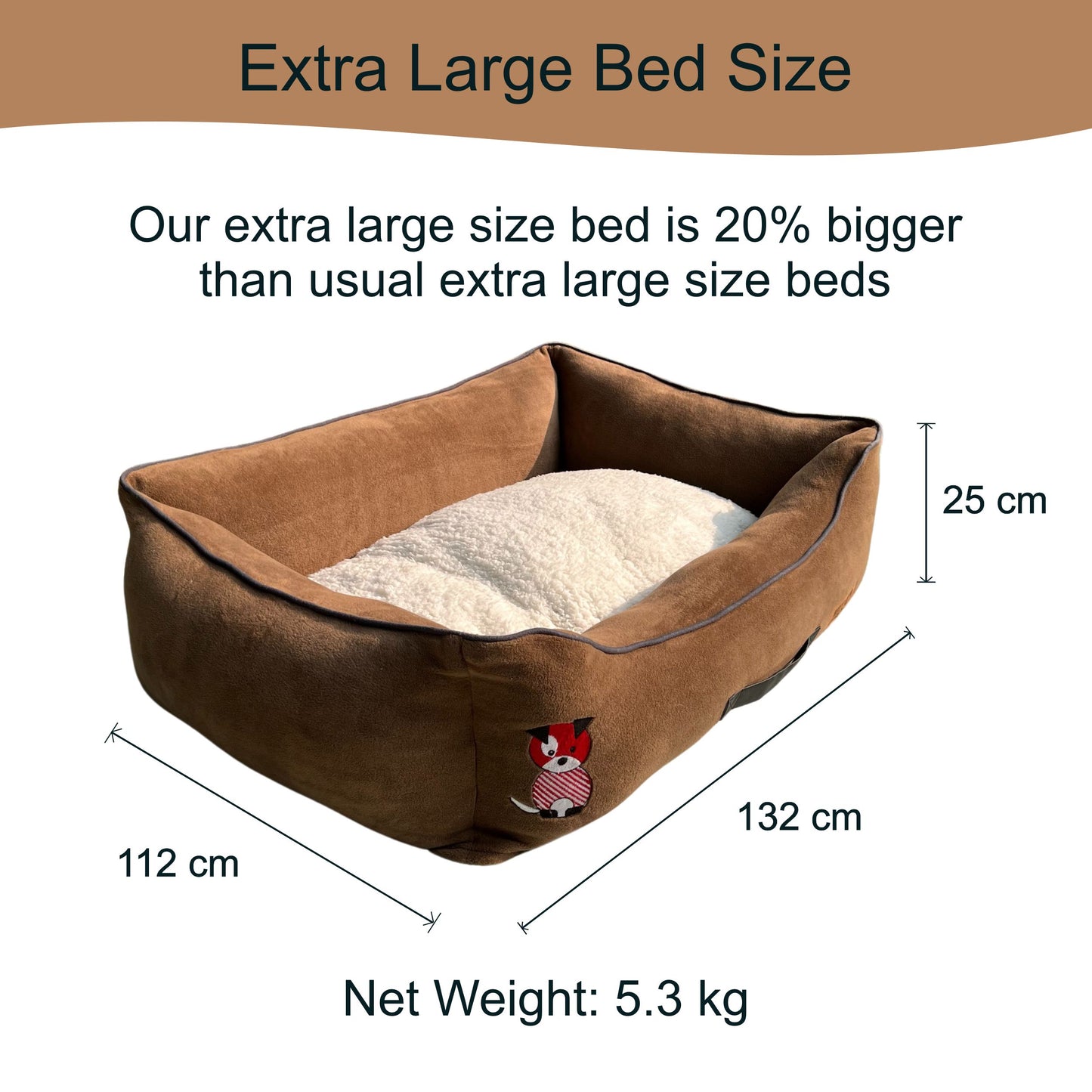 Luxury Lounger Bed Cover - Mocha Brown