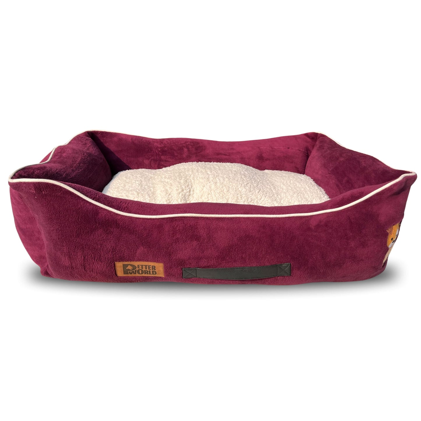 Luxury Mulled Wine Lounger Bed with Removable Cushion