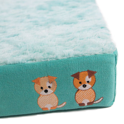 Orthopedic Memory Foam Mattress Bed Cover - Turquoise