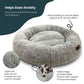 Anxiety-Relieving Donut Bed for Cats & Dogs with Free Reversible Blanket