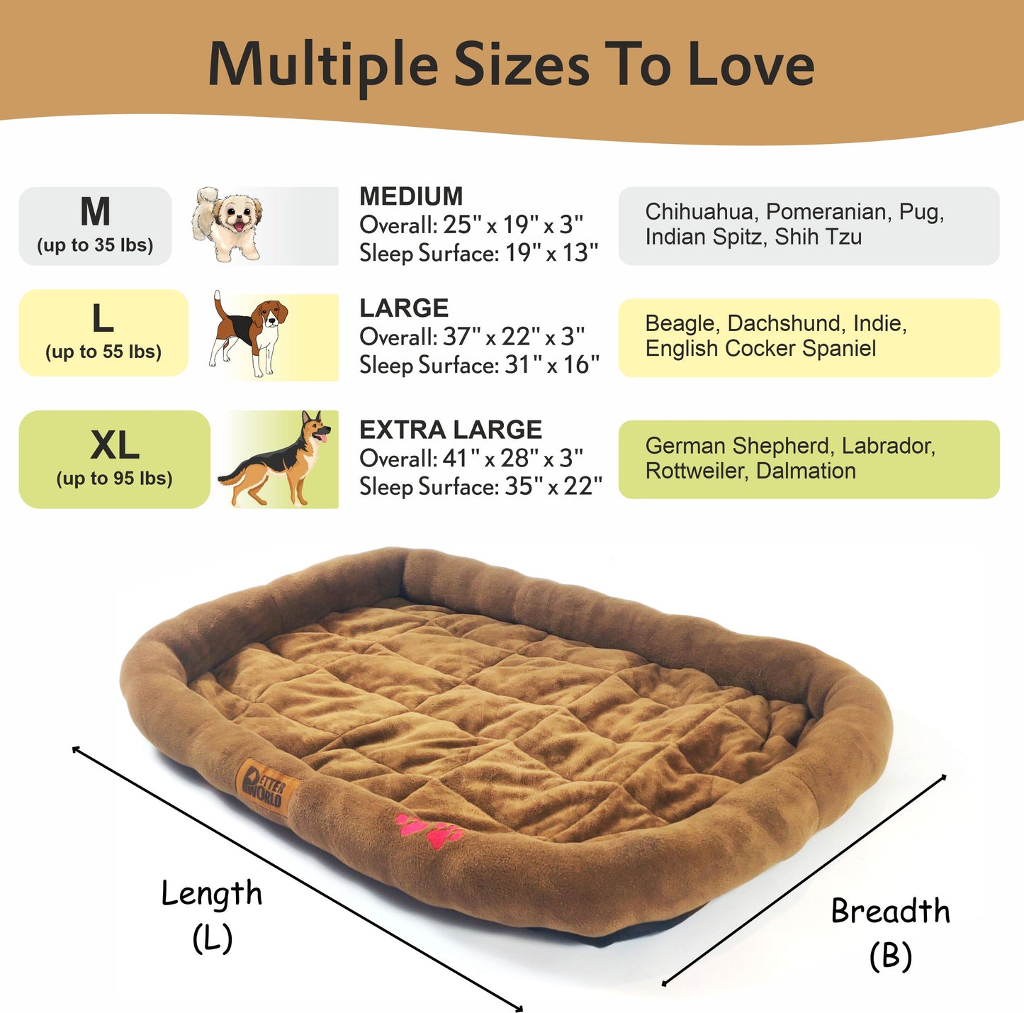 Quilted Crate Mat - Mocha Brown