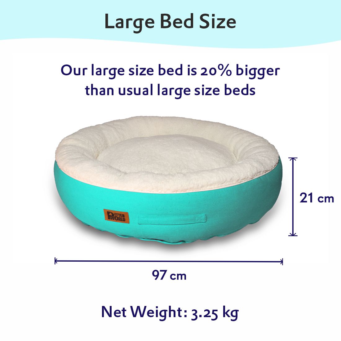 Luxury Donut Bed Cover - Turquoise