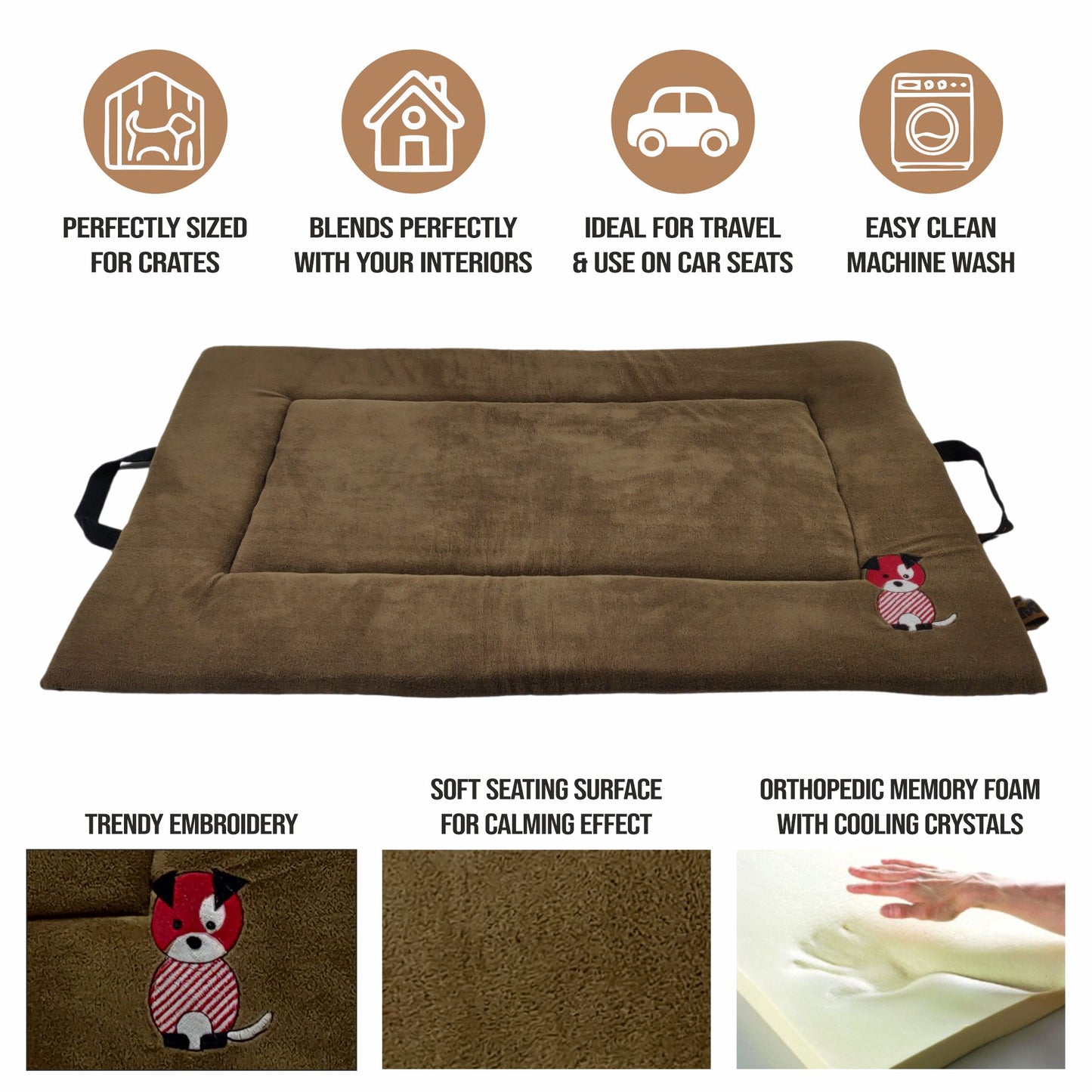 Memory Foam Mat - Mocha Brown