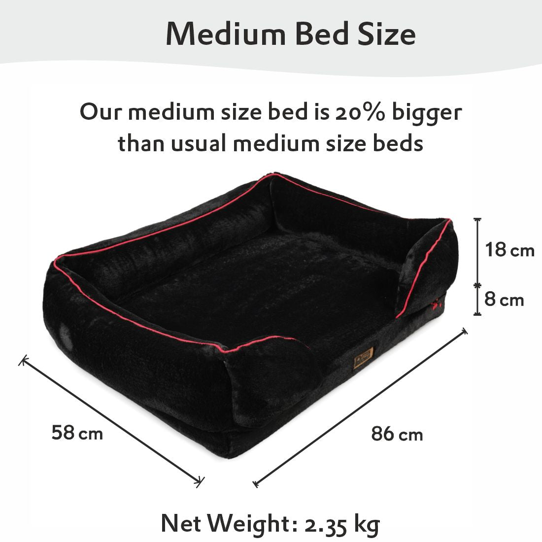 Orthopedic Sofa Bed Cover - Jet Black