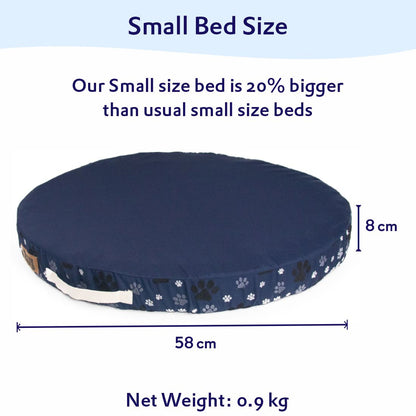 Round Foam Mattress Cover - Ensign Blue