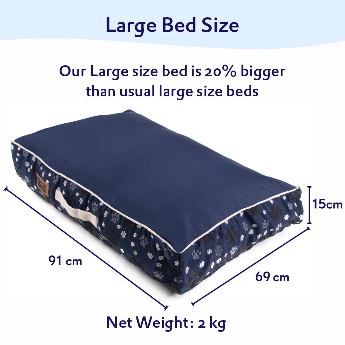 Waterproof Mattress Bed Cover - Ensign Blue