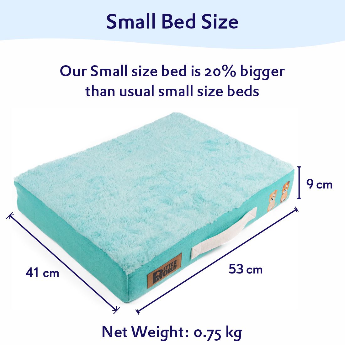 Orthopedic Memory Foam Mattress Bed Cover - Turquoise