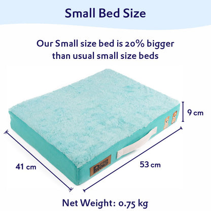 Orthopedic Memory Foam Mattress Bed Cover - Turquoise