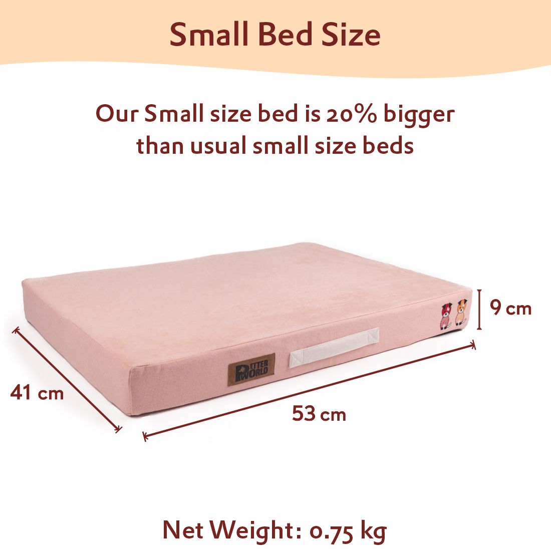 Orthopedic Memory Foam Mattress Bed Cover - Peach Pearl