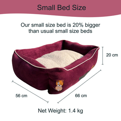 Luxury Mulled Wine Lounger Bed with Removable Cushion