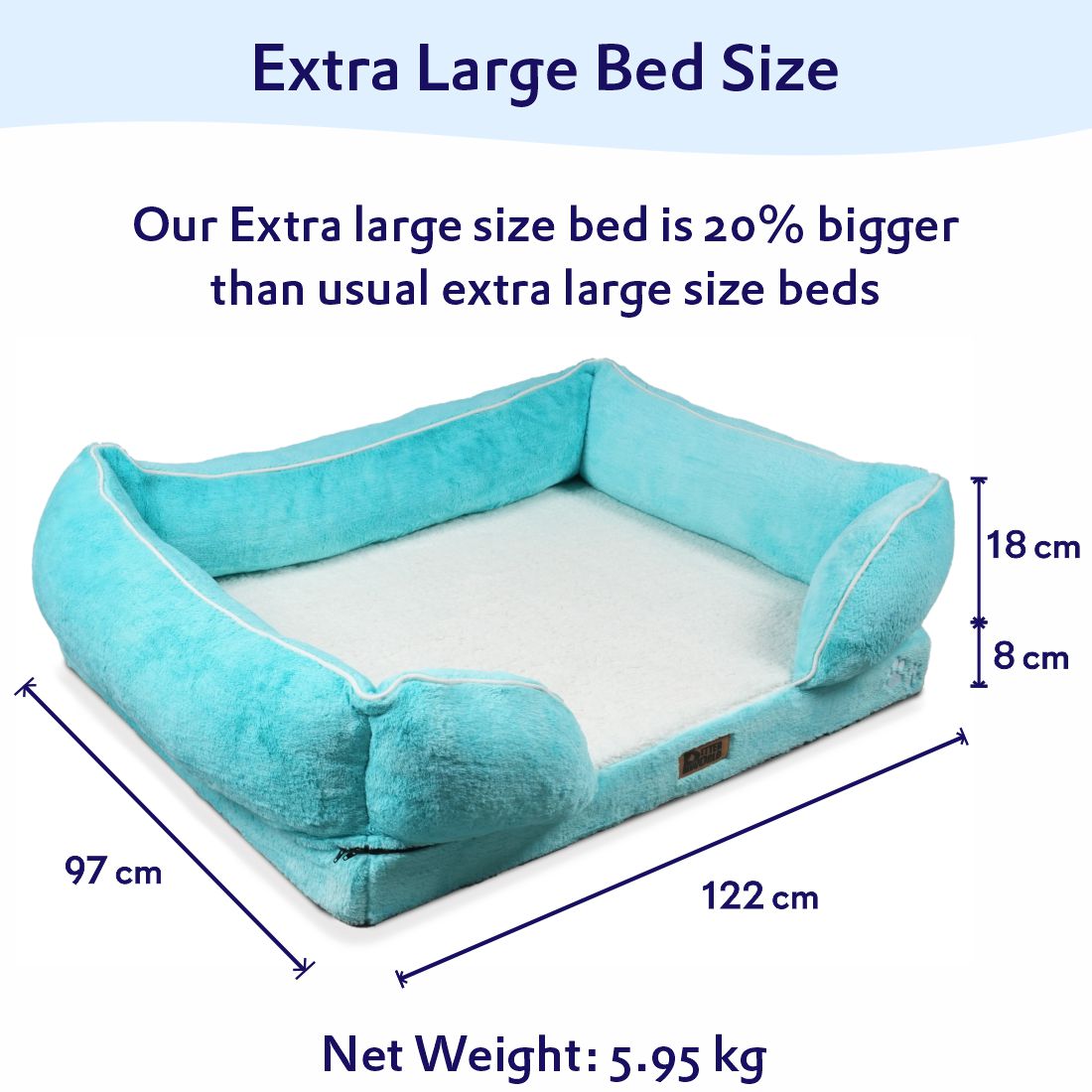 Orthopedic Sofa Bed Cover - Turquoise