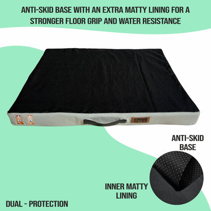 Orthopedic Memory Foam Mattress Bed Cover - Bottle Green