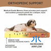 Orthopedic Cooling Gel Memory Foam Bed - Mocha Brown