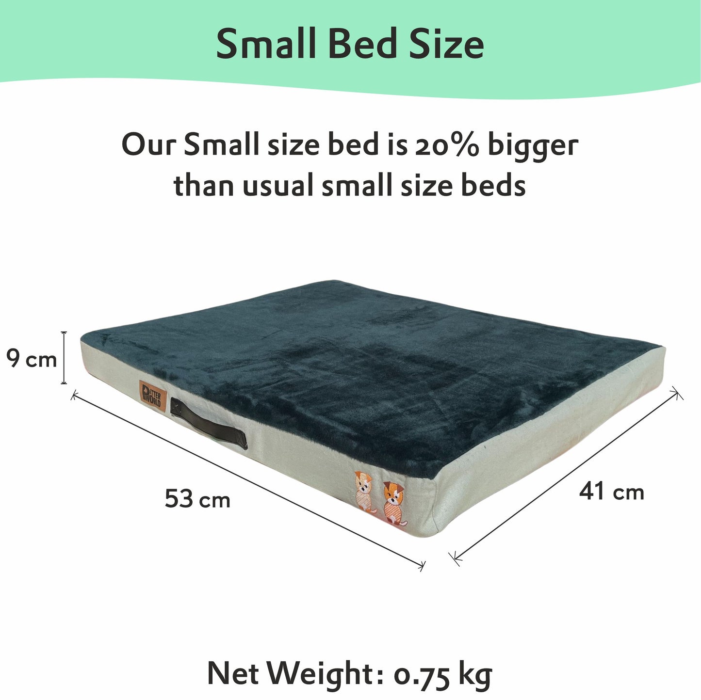 Orthopedic Cooling Gel Memory Foam Bed - Bottle Green