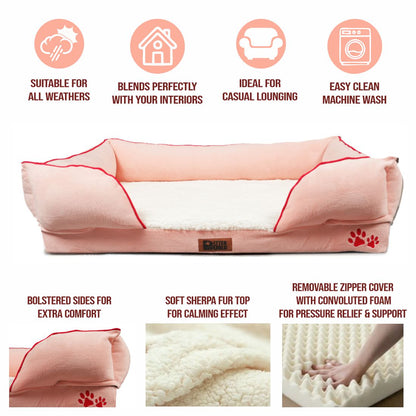 Orthopedic Foam Sofa Bed - Peach Pearl