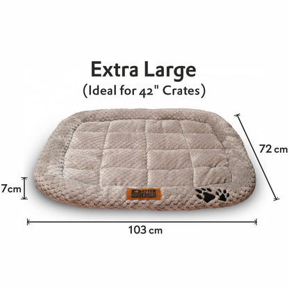 All Weather Ultra Soft Dog Mat with Padded Perimeters for Head & Jaw Support, Meteorite