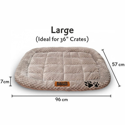 All Weather Ultra Soft Dog Mat with Padded Perimeters for Head & Jaw Support, Meteorite