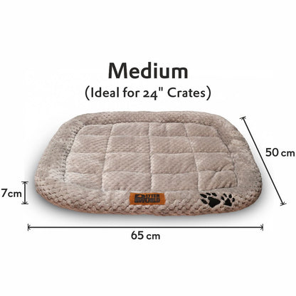 All Weather Ultra Soft Dog Mat with Padded Perimeters for Head & Jaw Support, Meteorite