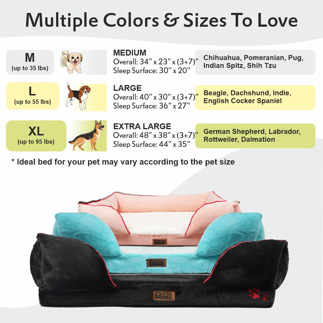 Orthopedic Foam Sofa Bed - Jet Black
