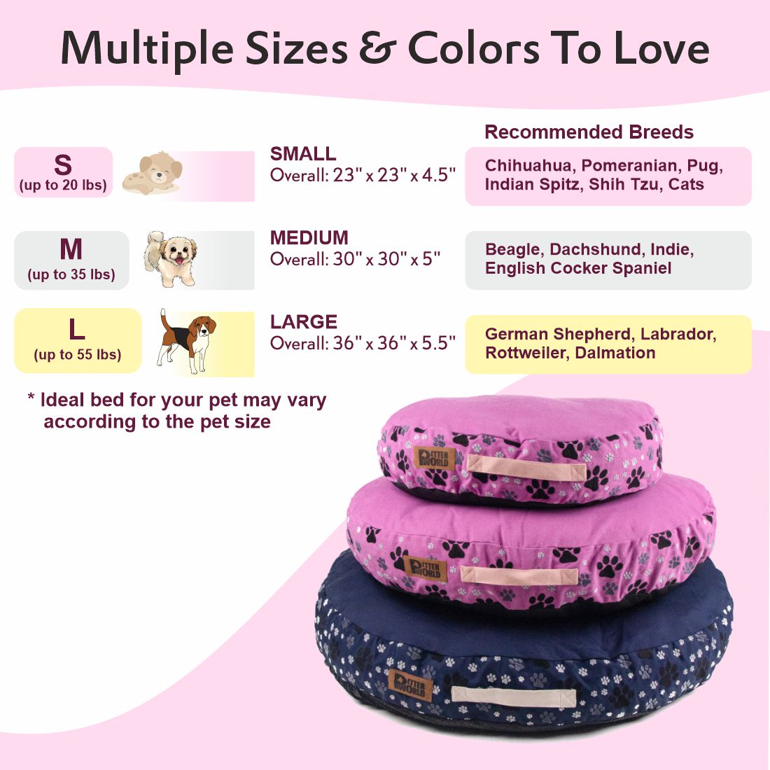 Artisanal Round Cushion Bed
