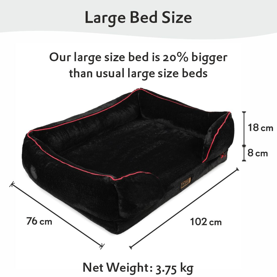 Orthopedic Foam Sofa Bed - Jet Black