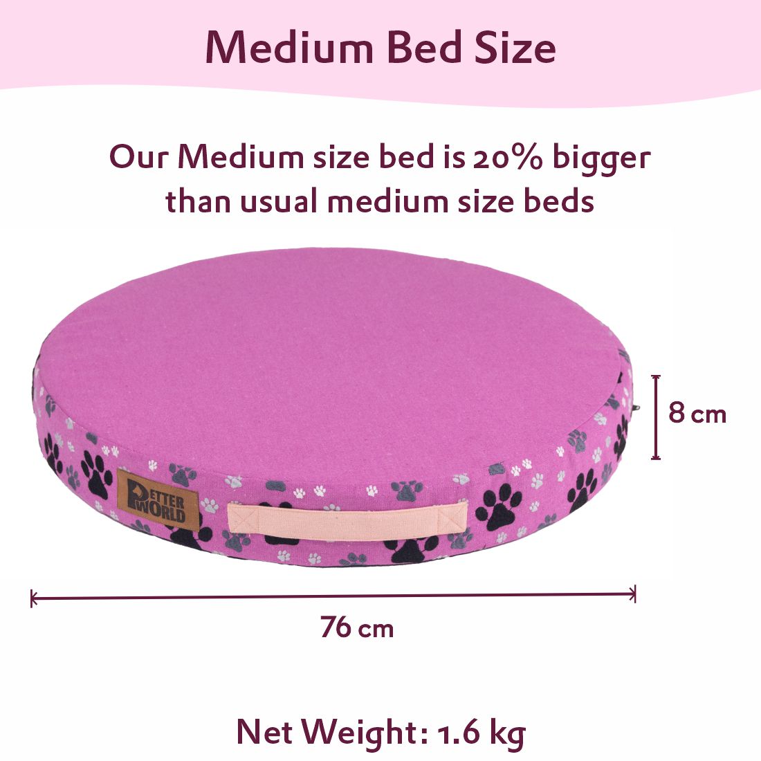 Orthopedic Round Flat Foam Bed