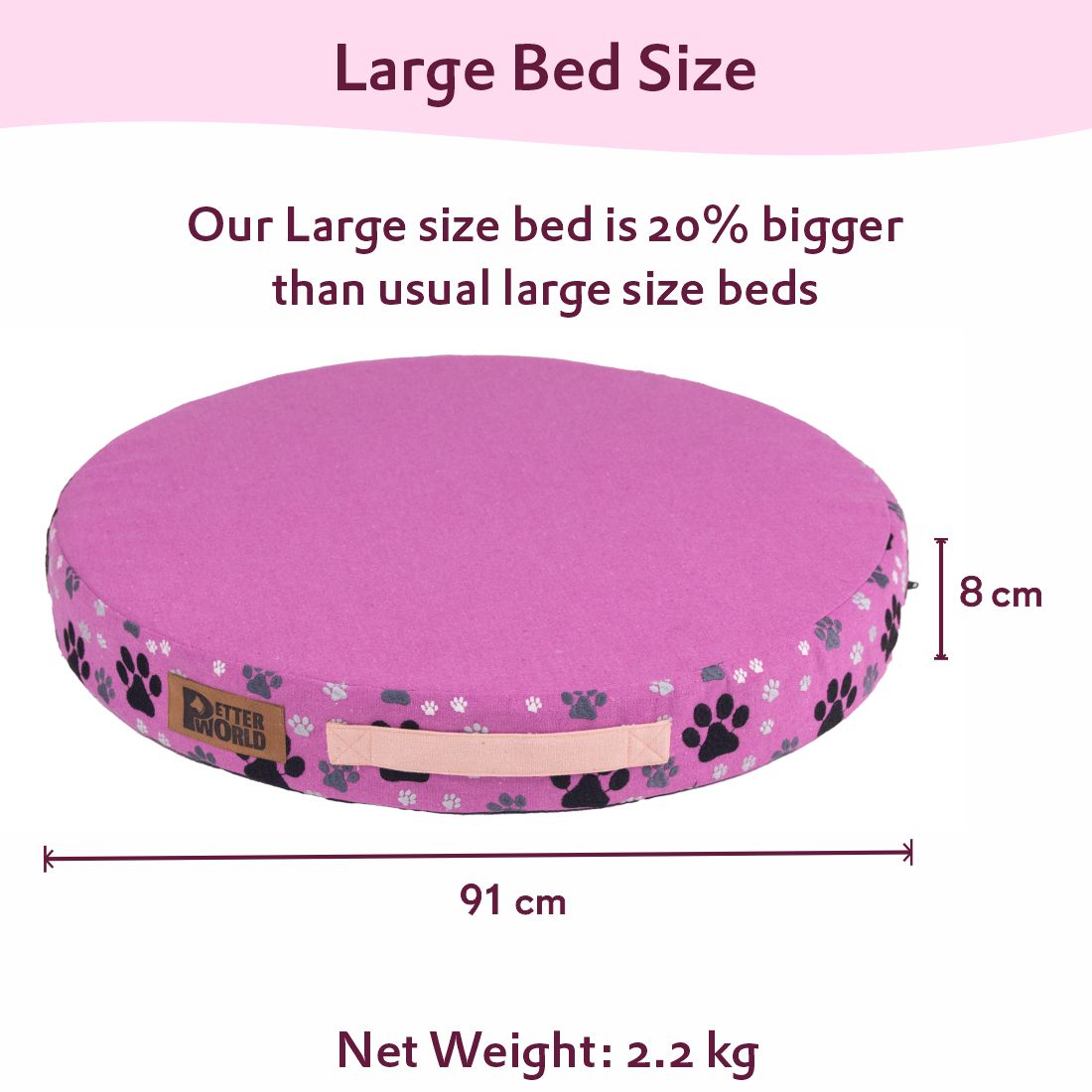 Orthopedic Round Flat Foam Bed